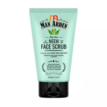 Скраб для лица с Нимом против акне (100 г), Anti-Acne Neem Face Scrub, Man Arden