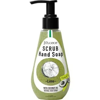 Скраб для рук AXIS Joy Coco Scrub с ароматом лайма, 200 мл. Другие жидкости. Тщательно намочите руки, возьмите необходимое количество средства. (1 нажатие), и потрите друг о друга, как будто катаете скалку