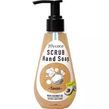 Скраб для рук AXIS Joy Coco Scrub, 200 мл. Другие жидкости. Тщательно намочите руки, возьмите необходимое количество средства. (1 нажатие), и потрите друг о друга, как будто катаете s
