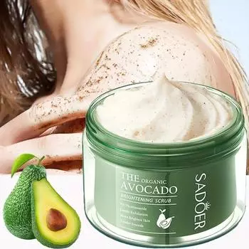 Скраб для сияния с авокадо и ниацинамидом глубоко очищает и отшелушивает, делая кожу мягкой и гладкой. Подходит для всех типов кожи 220g