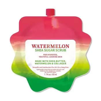 Скраб для тела Арбуз Очищение кожи всего тела Фруктовый скраб Очищает кожу и отшелушивает 50 мл One Size