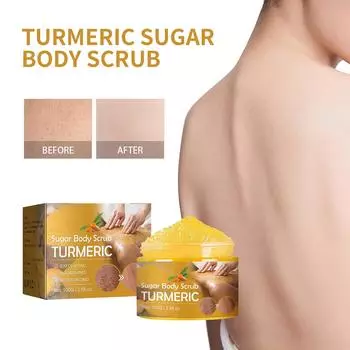 Скраб для тела очищает кутикулы тела, устраняет следы от прыщей, увлажняет, освежает, разглаживает и омолаживает кожу жёлтый