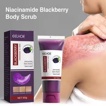 Скраб для тела, Отшелушивающий скраб для тела при кератозе, Гладкая кожа с ниацинамидом, Увлажнение и осветление, Средства по уходу за кожей тела, Глубокое очищение One Size