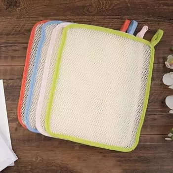 Скраб для тела Высокоэффективное очищающее мыло Ткань Мочалка для ванны Пенящийся сетчатый мыльный мешок Пенящееся мыло Полотенце для лица