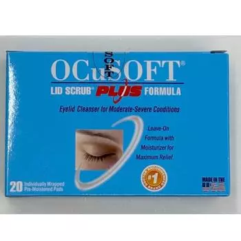 Скраб для век OQSoft Lid Scrub Plus Eyelid Cleanser 20 подушечек, 2 коробки, 40 штук