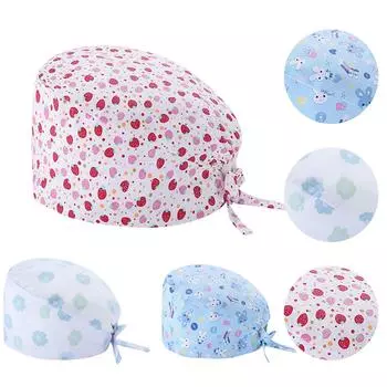 Скраб-шапочка с пуговицами Пышная шапка с повязкой для женщин и мужчин