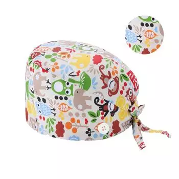 Скраб-шапочка с пуговицами Пышная шапка с повязкой для женщин и мужчин