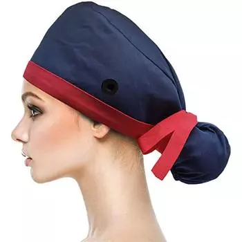 Скраб-шапочка с пуговицами Пышная шапка с повязкой для женщин и мужчин