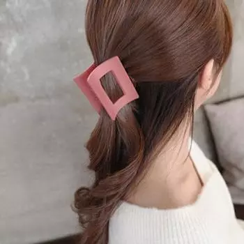 Скраб в стиле ретро, квадратная заколка для волос принцессы с квадратной пряжкой, заколка для волос, тарелка для ванны, душа, заколка для волос Size fits all красный/винный