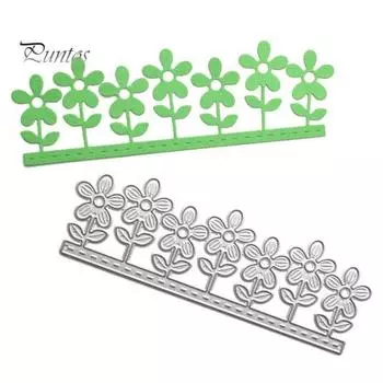 Скрапбукинг цветок границы фон резки штампы тиснение карты трафарет серебряный