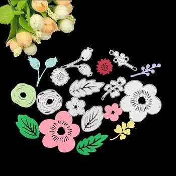 Скрапбукинг DIY модель ножа из углеродистой стали детская головоломка DIY тиснение вырубной штамп цветок из пяти листьев серебряный