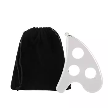 Скребковая доска из нержавеющей стали для лица и тела, массажная пластина для снятия боли