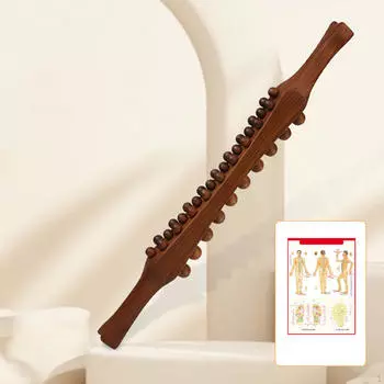 Скребковый массажный стержень, инструменты Гуаша, деревянный ролик, деревянный роликовый стержень для спины, ног