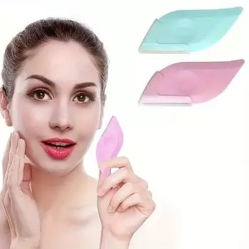 Скребок для бровей Leaf, безопасный и предотвращающий появление царапин набор безопасности для начинающих со сменными лезвиями зелёный