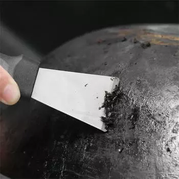 Скребок для чистки нержавеющей стали Инструмент для удаления льда Размораживание холодильника Удаление наклеек Удаление краски Чистка кухни Лопата 14g Curved Blade