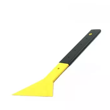 Скребок для чистки окон автомобиля, пластиковый, желтый, с длинной ручкой, скребок для тонировки стекол автомобиля, автомобильные аксессуары жёлтый