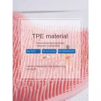 Скребок для душа, щетка для чистки, очиститель для ног, коврик для мытья, многофункциональный настенный коврик с присоской, для ног, рук, тела, ванны темно-серого