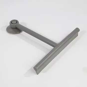 Скребок для душа, скребок для стекла с силиконовым держателем, очиститель для душа, скребок для зеркал в ванной, очистка стекла серый