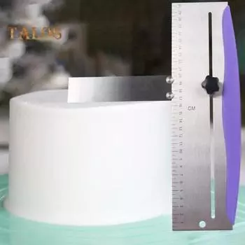 Скребок для гладкости торта, устойчивый к высоким температурам, простой в эксплуатации, прочный скребок для крема для торта, затирочная машина, инструмент для выпечки серебряный