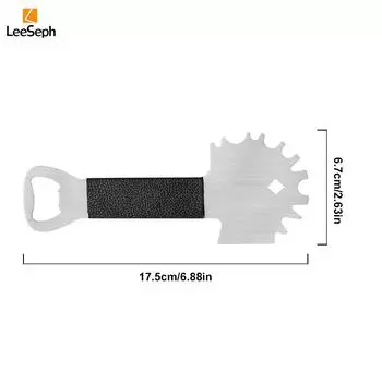 Скребок для гриля и жаровни Leeseph из нержавеющей стали, в комплект входит открывалка для бутылок, сменная щетка для гриля, аксессуары для гриля-барбекю