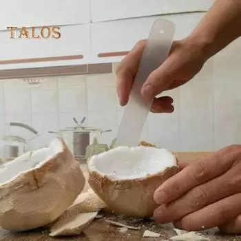 Скребок для кокоса, гладкие края, износостойкий, отличное средство для удаления кокосовой мякоти, резак для кокосовой стружки, товары для дома белый