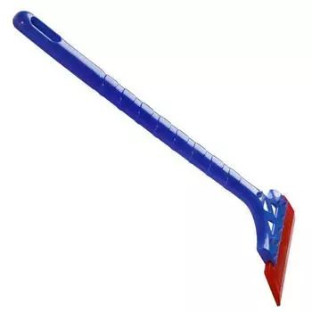 Скребок для льда для автомобиля, прочный, не царапающий автомобильный скребок для снега и льда с длинной нескользящей ручкой, практичный инструмент для чистки снега синий