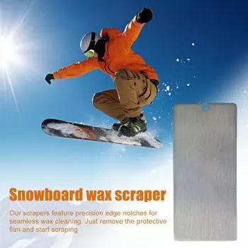 Скребок для лыжного воска Yousheng, прочный металлический инструмент для нанесения воска на сноуборды с выемкой, аксессуар для лыж для удаления излишне охлажденного воска 1pc