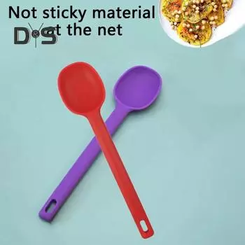 Скребок для мороженого без BPA, прочный портативный силиконовый скребок для ложки мороженого со встроенной ручкой синий