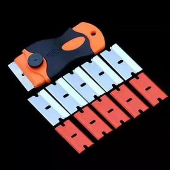 Скребок для наклеек на лобовое стекло Инструмент для удаления наклеек Инструменты для очистки швов на полу для удаления рекламных наклеек на лобовом стекле автомобиля красный