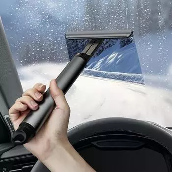 Скребок для окон автомобиля телескопический зеркальный очиститель для стекол с водяным туманом автомобильный скребок для стекол портативный инструмент для чистки зеркал лобовое стекло серый