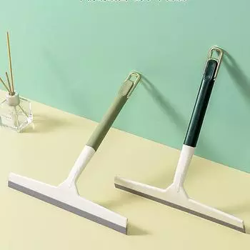 Скребок для окон с ручкой, многофункциональный скребок для автомобильных стекол, очиститель зеркал, резиновый стеклоочиститель, многофункциональный темно-зеленого