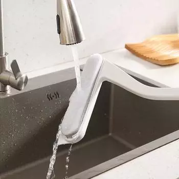 Скребок для окон Yousheng с щелевой щеткой, эргономичная длинная ручка, многофункциональный двусторонний скребок для очистки окон, инструмент для чистки серый белый