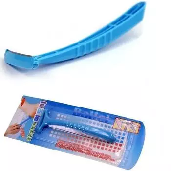 Скребок для омертвевшей кожи, ручные бритвы для педикюра, пилочка для удаления пяток, лезвие для удаления мозолей, отшелушивающий гладкий инструмент для ухода за ногами синий