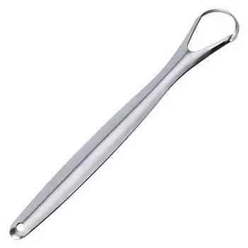 Скребок для языка из нержавеющей стали, средство для чистки языка, медицинская щетка для рта, многоразовая серебряный