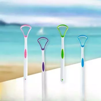 Скребок для языка Налет на язык Очиститель Скребок для языка Устранение неприятного запаха изо рта Налет на языке Густой белый Уход за полостью рта Независимая упаковка