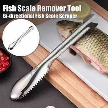 Скребок для рыбной чешуи, нержавеющая сталь, для чистки рыбы, удобная ручка, инструмент для удаления рыбьей чешуи, кухонный гаджет для дома
