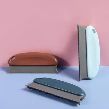 Скребок для шерсти домашних животных, большой двухсторонний, утолщающий, удаляющий шерсть с дивана, моющийся, липкий скребок для шерсти домашних животных