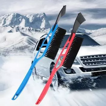 Скребок для снега, устойчивый к царапинам, нескользящий, портативный, многофункциональный, устойчивый к ржавчине, эргономичная ручка, для удаления синий
