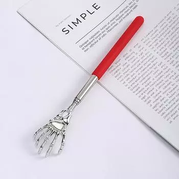 Скребок для спины из нержавеющей стали, телескопический скребок для зуда спины для стариков, легкий массаж, товары для здоровья старика, счастья и расслабления чёрный