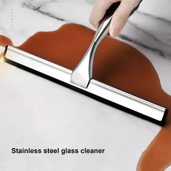 Скребок для стеклянных дверей Эргономичная ручка Нержавеющая Удобная ручка с крючком Легко повесить Скребок для душа для стеклянных дверей Инструмент для чистки окон A
