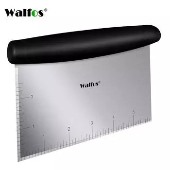 Скребок для теста из нержавеющей стали премиум-класса WALFOS 430 — универсальный скребок-измельчитель, идеально подходит для выпечки, шоколада, теста для пиццы, выпечки хлеба, инструмента для выпечки чёрный