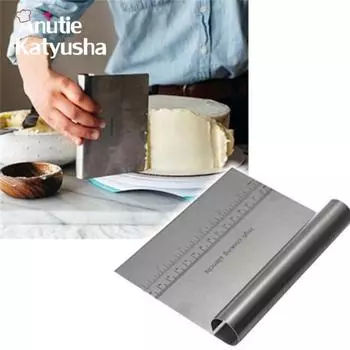 Скребок для теста из нержавеющей стали, резак для выпечки кондитерских изделий, скребок для теста для пиццы, резак для резки торта, кухонные аксессуары