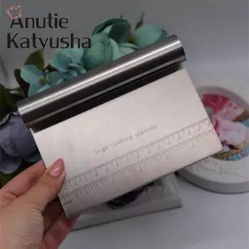 Скребок для теста из нержавеющей стали, резак для выпечки кондитерских изделий, скребок для теста для пиццы, резак для резки торта, кухонные аксессуары