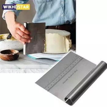 Скребок для теста из нержавеющей стали, резак для выпечки кондитерских изделий, скребок для теста для пиццы, резак для резки торта, кухонные аксессуары 15cm