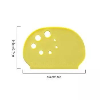 Скребок для теста Leeseph Скребок для настольного использования, скребок для крема, резак для теста Инструменты для выпечки для покраски, разглаживания, глазирования, украшения тортов жёлтый