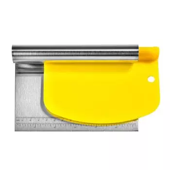 Скребок для теста с измерительной шкалой, многофункциональный нож для торта и пиццы из нержавеющей стали, практичные кухонные инструменты для выпечки