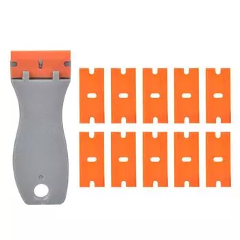 Скребок для удаления клея с ЖК-дисплея телефона, инструмент для очистки УФ-OCA и 10 бритвенных лезвий с двойным лезвием