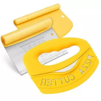 Скребок для выпечки из нержавеющей стали, резак для теста и скребок, измельчитель продуктов, резак для пиццы, многоцелевые кухонные гаджеты