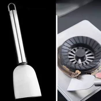 Скребок из нержавеющей стали для чистки кухни, холодильника, керамической плитки, лопатка для удаления клея со стекла HJF1218 1pcs 15.6cm*3.5cm