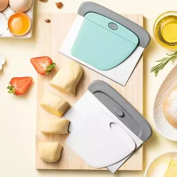 Скребок из нержавеющей стали для выпечки тортов, резак для муки, теста, молока, сахара, нож для соскабливания крема, кухонные принадлежности для выпечки